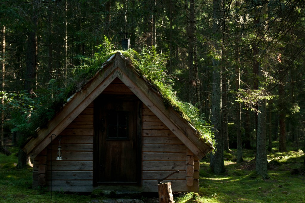 the charcoalers hut in the Wood Hermitage, Sweden charcoalers hut